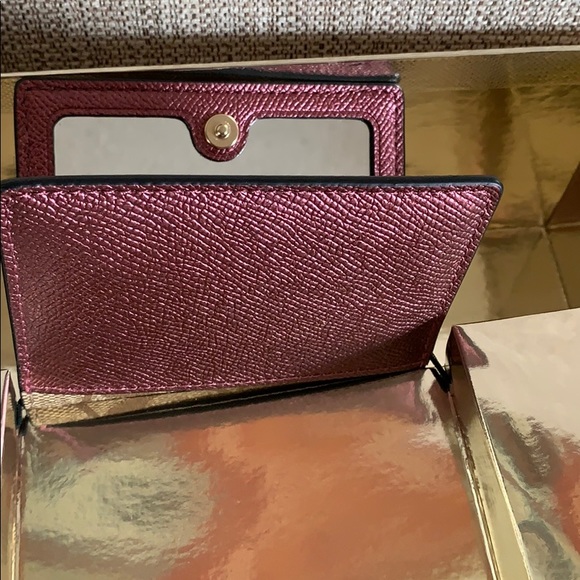 COACH Gift Set Cosmetic bag + ID Mirror Wallet - Picture 7 of 8